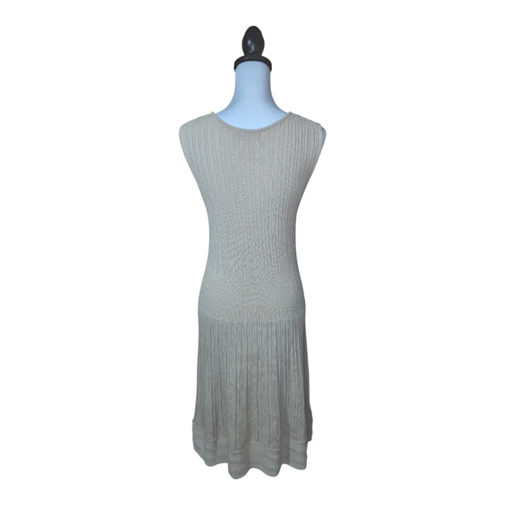 Tory Burch Sleeveless Knit Ribbed Sweater Dress Size Large